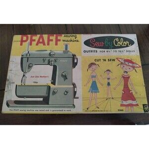 VTG PRESSMAN #3360 PFAFF JUNIOR SEWING MACHINE SEW BY COLOR Original Box READ